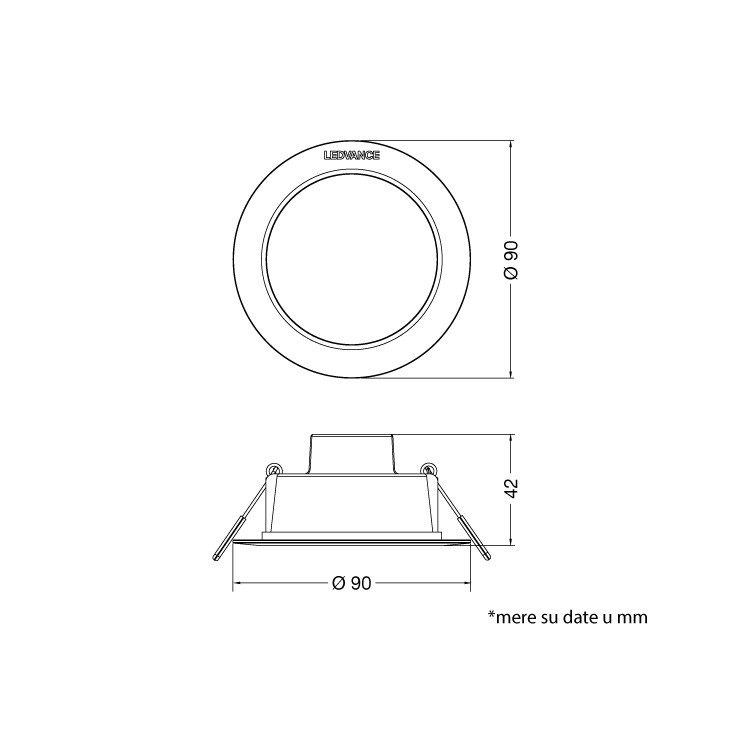 Ledvance LED ugradna panel lampa 4W 6500K 4099854561207E
