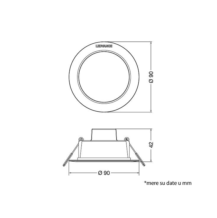 Ledvance LED ugradna panel lampa 4W 3000K 4099854561528E
