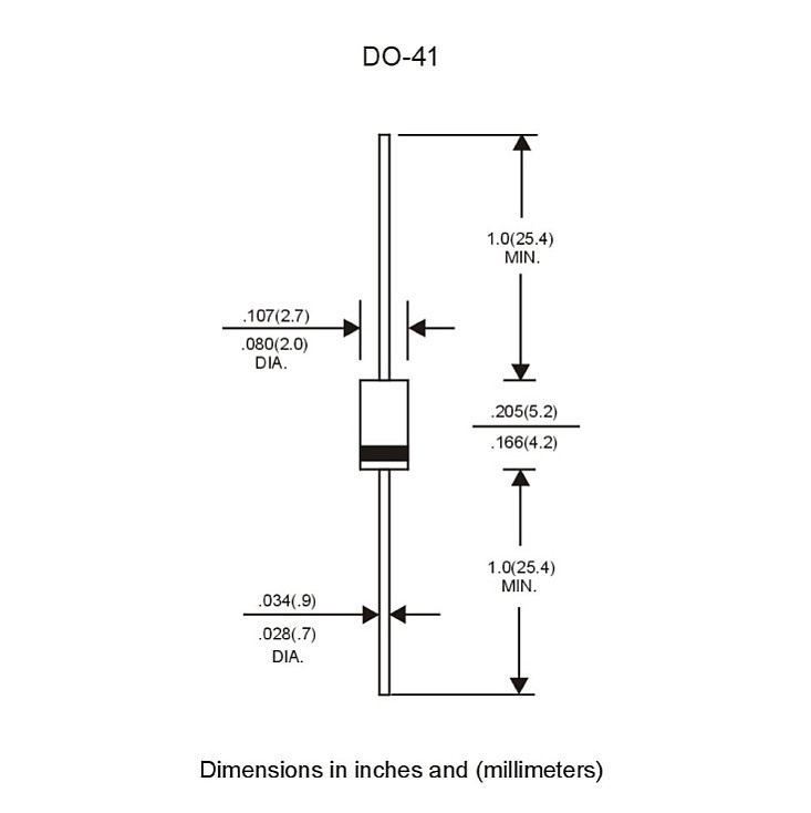 Dioda 1000V 1A BA159