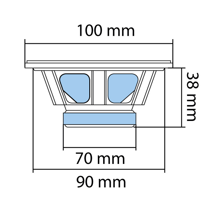 Auto zvučnici 100mm 2x45W BK100