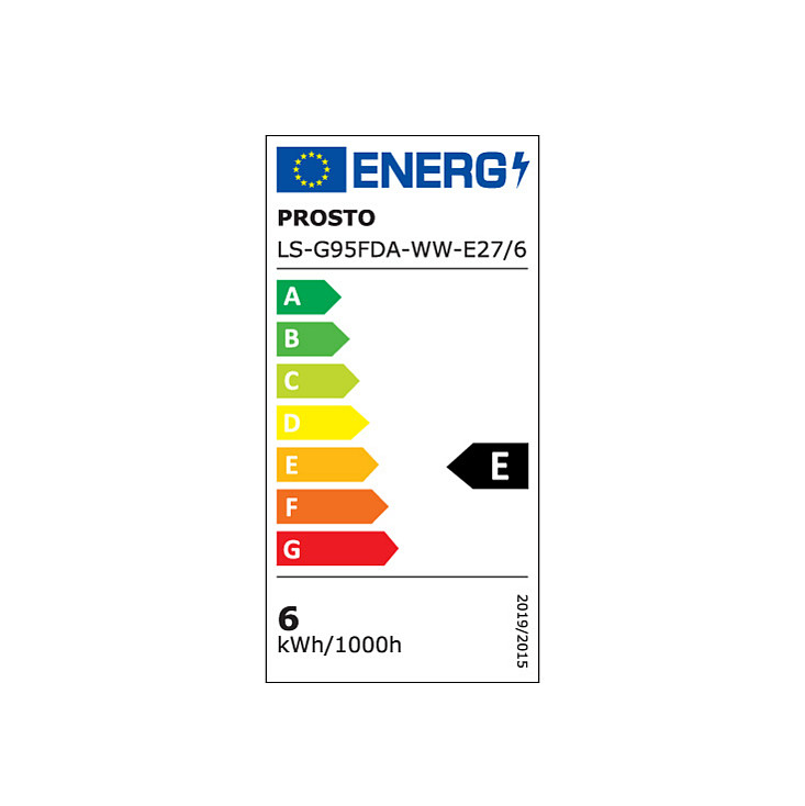 LED filament sijalica dimabilna toplo bela 6W LS-G95FDA-WW-E27/6