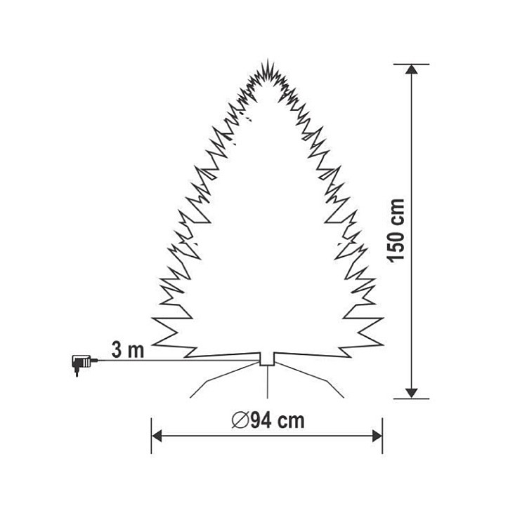 Veštačka jelka 150cm sa osvetljenjem KMF6/150