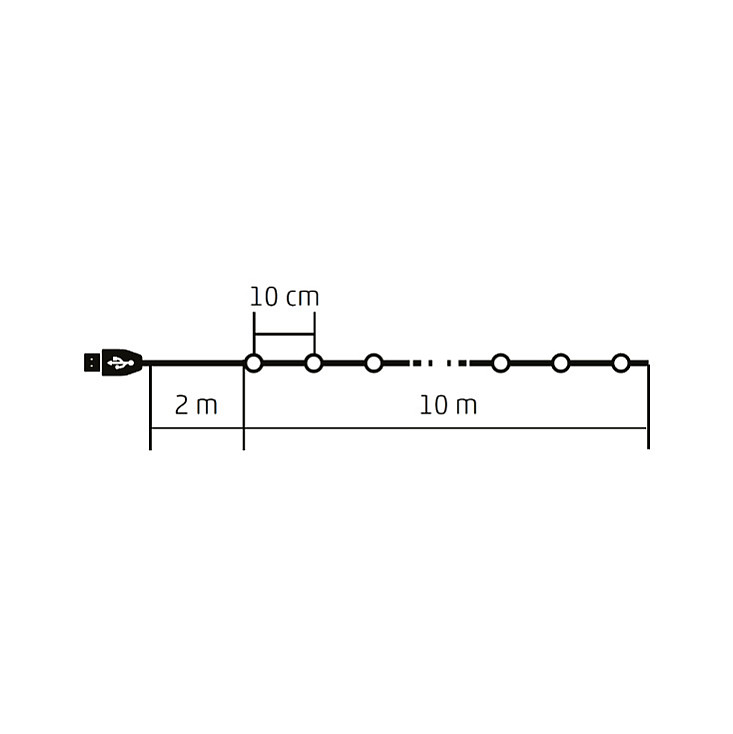 Lampice za jelku sa 100 višebojnih LED dioda ML112RGB