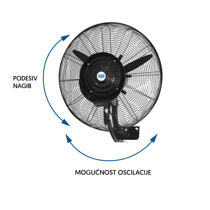 Prosto zidni ventilator sa raspršivačem 9 l MSF2608C