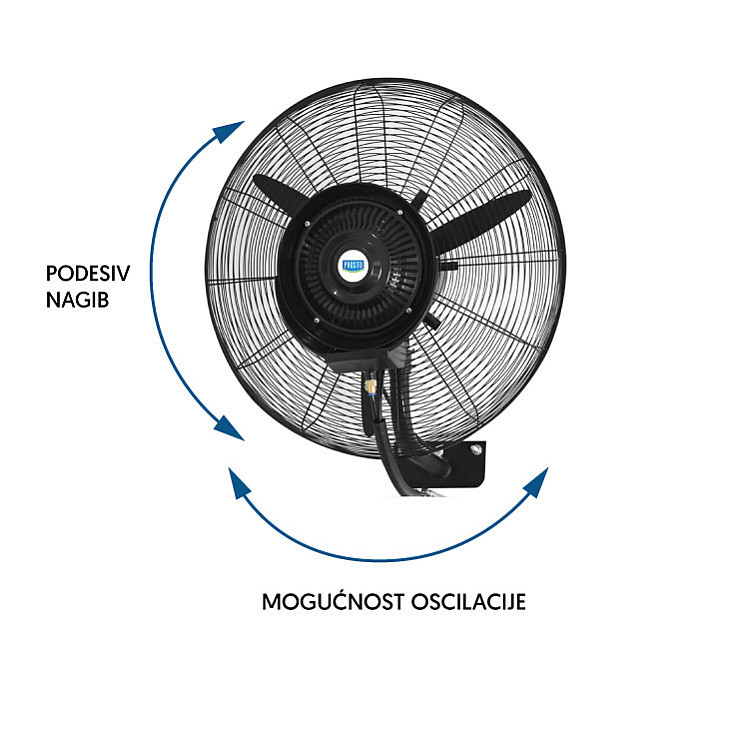 Prosto zidni ventilator sa raspršivačem 9 l MSF2608C