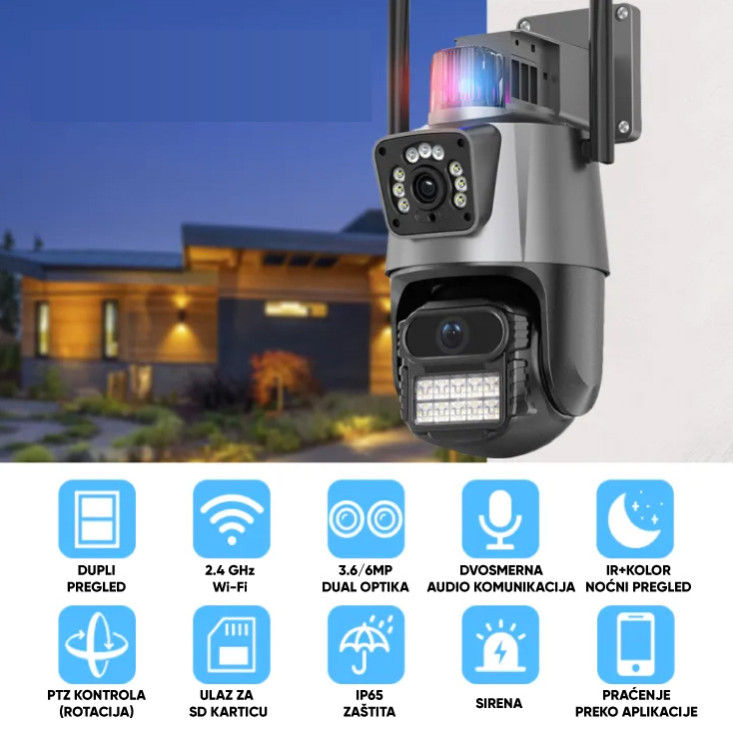 IP Wi-Fi dual kamera WFIP-4302X