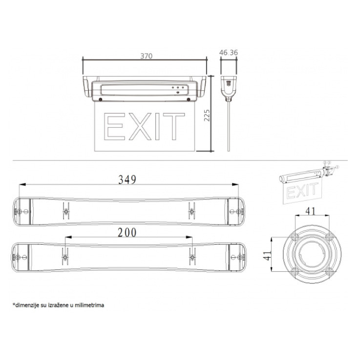 Punjiva LED nadgradna lampa LE2912