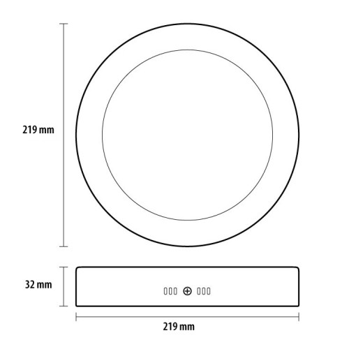 LED plafonjera 18W toplo bela LNP-O18/WW