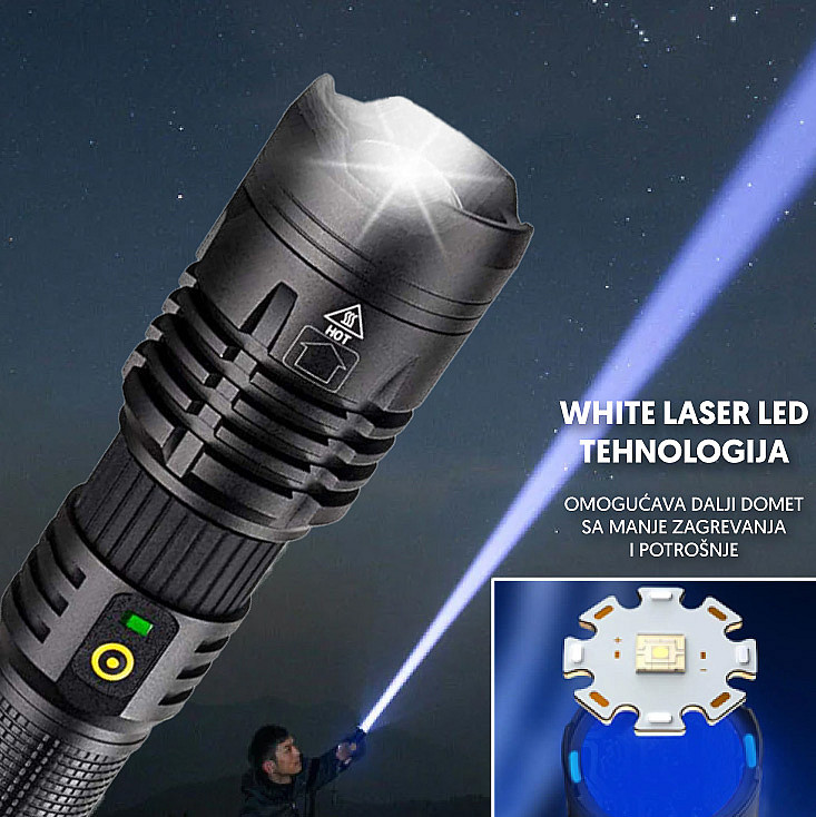 Ručna LED lampa sa White Laser LED 2000mAh PL8421