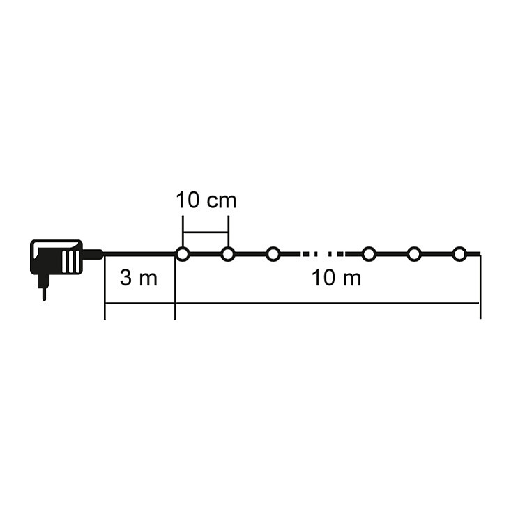 Lampice za jelku sa 100 višebojnih LED dioda ML-C2011