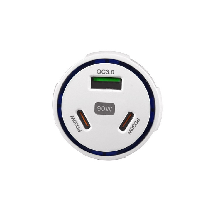 USB punjač iz upaljača automobila QC3.0+2xPD USBP359
