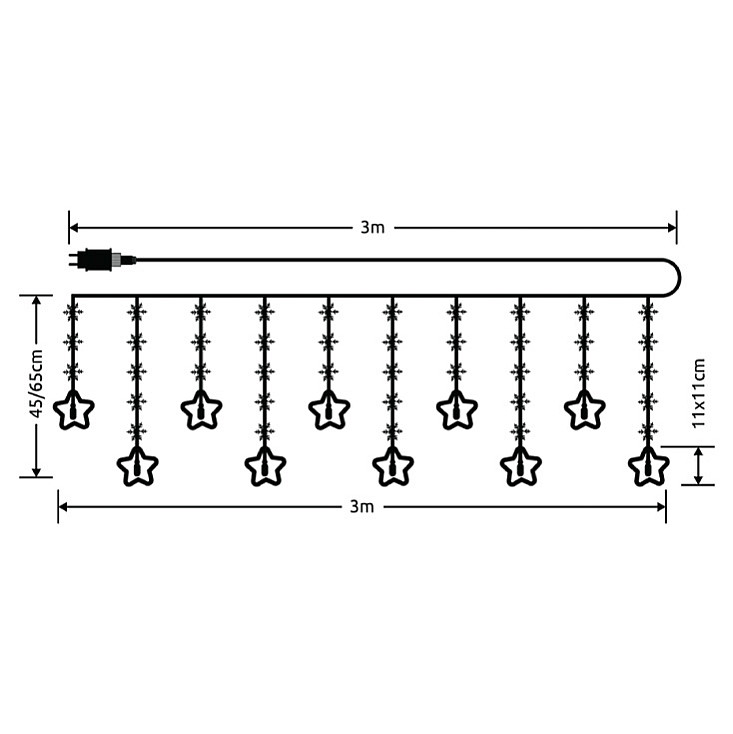 LED svetleći niz "zvezde" ML-C3005