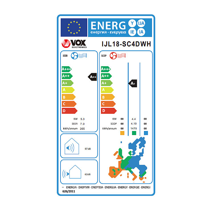 Inverter klima uređaj VOX IJL18-SC4DWH VOX-IJL18-SC4DWH