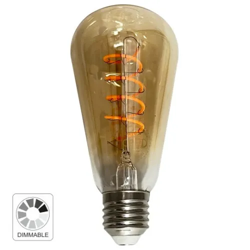 Filament LED sijalica E27 4W ST64 2200K filament AMBER LED FLEX dimabilna 230V 300lm Mitea Lighting