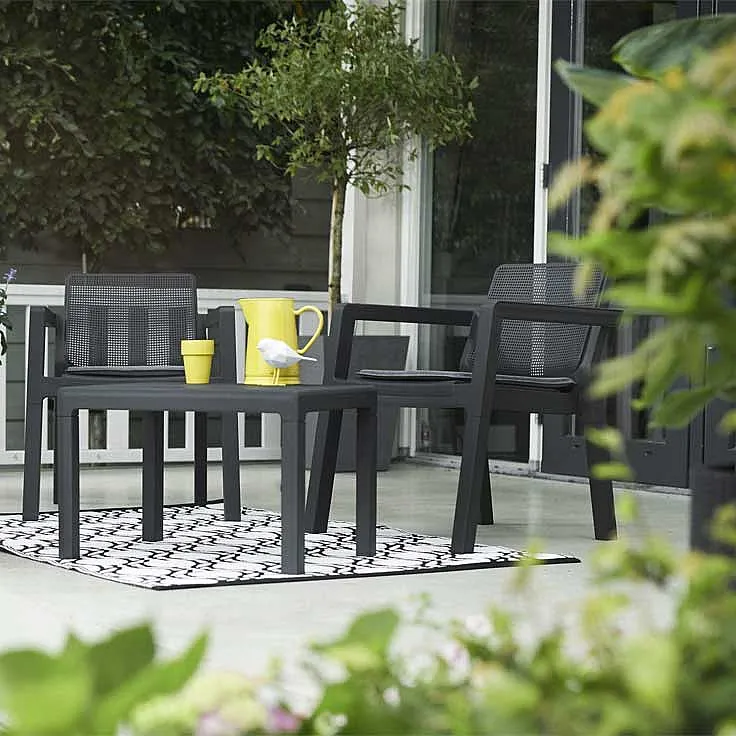 Baštenski set Emilly Patio bez jastuka, grafit CU 246589