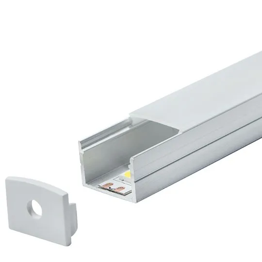 Aluminijumski profil za LED trake nadgradni set sa difuzorom 13x19.3x2000mm MA616