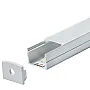 Aluminijumski profil za LED trake nadgradni set sa difuzorom 13x19.3x2000mm MA616
