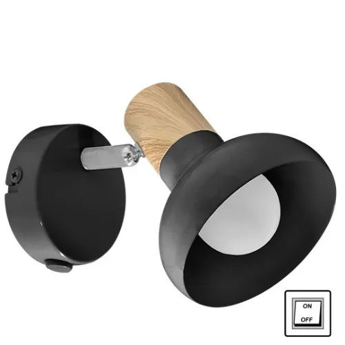 Spot lampa sa prekidačem crna 40W 1xE14 M160610 P