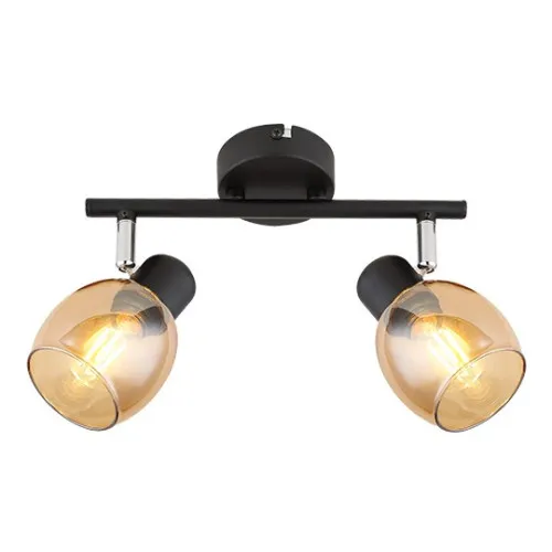 Spot lampa crna-braon 40W 2xE14 M195120