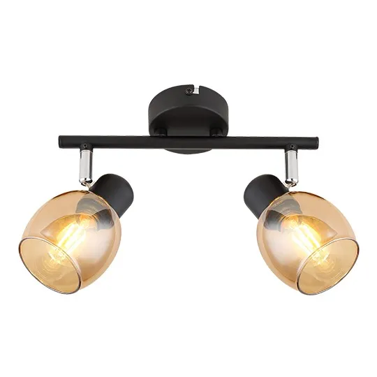 Spot lampa crna-braon 40W 2xE14 M195120