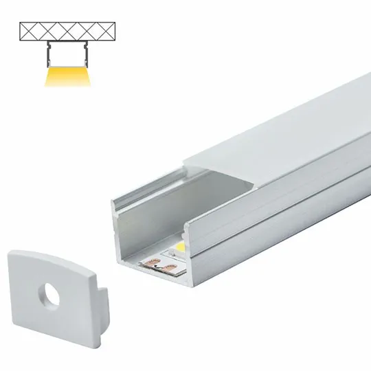 Aluminijumski profil za LED trake nadgradni set sa difuzorom 13x19.3x2000mm MA616