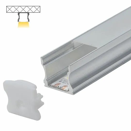 Aluminijumski profil za LED trake nadgradni set sa difuzorom 14.4x17.2x2000mm MA613