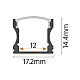 Aluminijumski profil za LED trake nadgradni set sa difuzorom 14.4x17.2x2000mm MA613