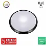 LED plafonjera crna 12W 6000K IP20 IK10 fi250x56mm okrugla sa microwave senzorom pokreta ISM band 5Y M271-C