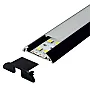 Aluminijumski profil za LED trake crni set sa difuzorom 8.6x39x2000mm MA620-C