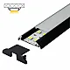 Aluminijumski profil za LED trake crni set sa difuzorom 8.6x39x2000mm MA620-C