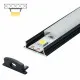 Fleksibilni aluminijumski (savitljiv) profil za LED trake crni 6x18x2000mm set sa difuzorom M640-C