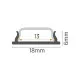 Fleksibilni aluminijumski (savitljiv) profil za LED trake crni 6x18x2000mm set sa difuzorom M640-C