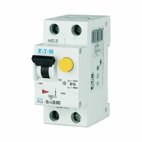 Kombinovana FID sklopka 16A 0.03 1+N AC 6kA C PFL6-16/1N/C/003 286467 Eaton