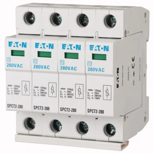 Odvodnik prenapona, klase T2, II, C, 280V, 4p modularni SPCT2-280/4 167596 Eaton