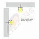 Aluminijumski profil za LED trake crni nadgradni set sa difuzorom 14.4x17.2x2000mm MA613-C