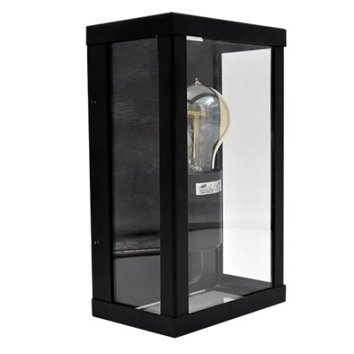 Zidna lampa crna Max.60W IP44 1xE27 baštenska M944 C