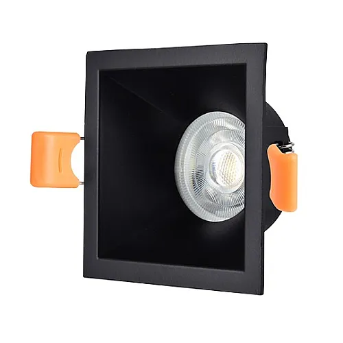Ugradna lampa crna kvadratna rozetna hotelska MR16 M206175