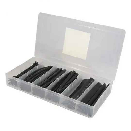 Set 6 termoskupljajućih bužira 1,5-13 crni 10cm ME-100B Mitea Electric