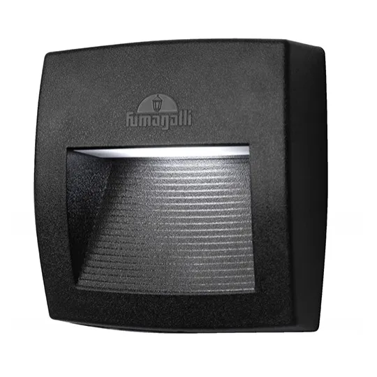 Zidna lampa crna LORENZA 150 CCT IP55 R7s LED 3.5W 2700K/4000K/6500K-sijalica uključena uz proizvod AS1.000.000.J1K Fumagalli