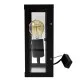 Zidna lampa crna Max.60W IP44 1xE27 baštenska M944 C