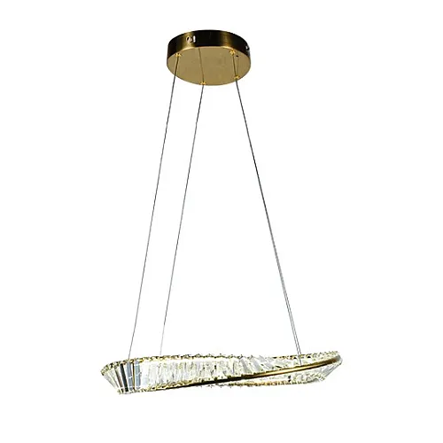 Visilica zlatna 620mm LED sa kristalima i daljinskim 42W 3CCT M10980-1
