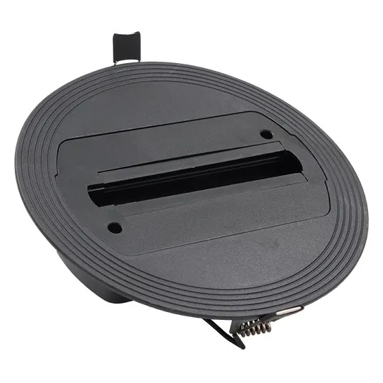 Ugradni element crni za LED i GU10 šinski reflektor fi170mm 220V
