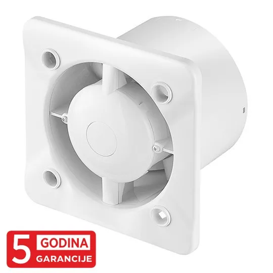 Kućište belo za kupatilski aspirator-ventilator sa tajmerom i senzorom vlage 5Y "TURBO" KWT125H FI125 System+ Awenta