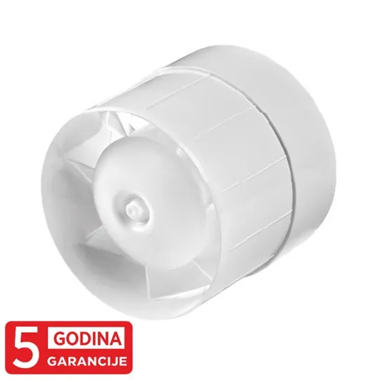 Kupatilski aspirator - ventilator beli cevni sa klemom 5Y WKA WKA100 FI100 Awenta