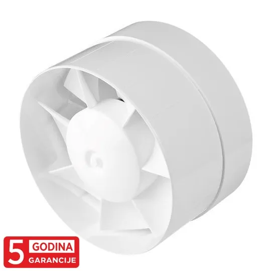 Kupatilski aspirator - ventilator beli cevni sa klemom 5Y WKA WKA150 FI150 Awenta