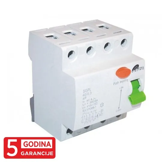 FID sklopka 32A 100mA 3P+N SGPL 5Y Mitea Electric