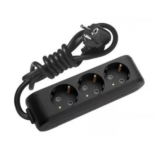 Priklj.prenosna crna trostruka 3Mx5m 3x1,5mm2 16A 250V WLTB0435-2BL EU4 X-tendia Panasonic