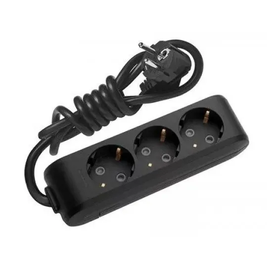 Priklj.prenosna crna trostruka 3Mx5m 3x1,5mm2 16A 250V WLTB0435-2BL EU4 X-tendia Panasonic