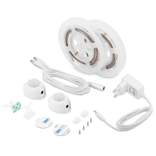 Set za krevet sa adapterom i 2 IR senzora blister 2.4W/1m 12V 3000K IP65 2x1.2m kotur 30 LED/1m MLX-2835-30-2