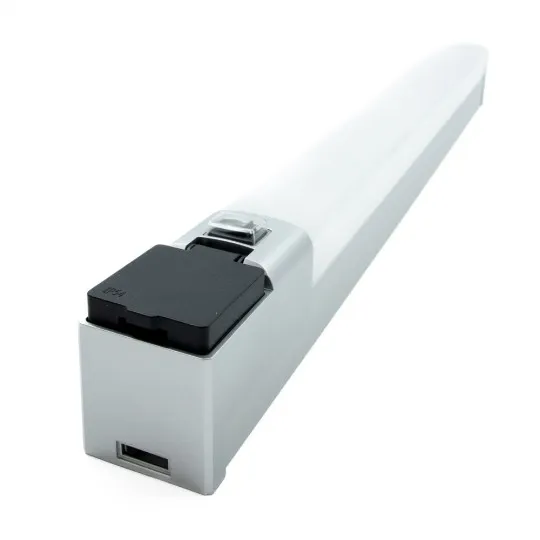 Prekidač 6500K GS utičnica+ IP44 LED zidna lampa kupatilska 15W 665x57x75mm M209460